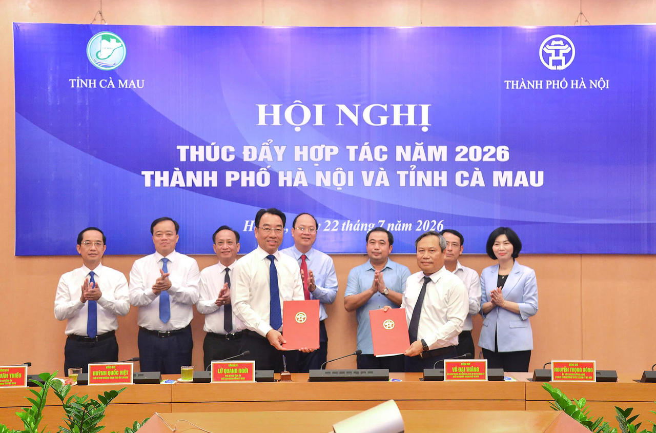 Thúc đẩy hợp tác toàn diện trên các lĩnh vực giữa thành phố Hà Nội và tỉnh Cà Mau