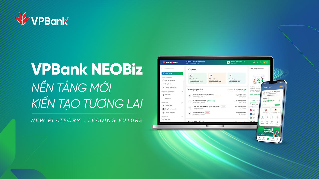 VPBank nâng cấp NEOBiz: Nâng tầm trải nghiệm ngân hàng số cho doanh nghiệp