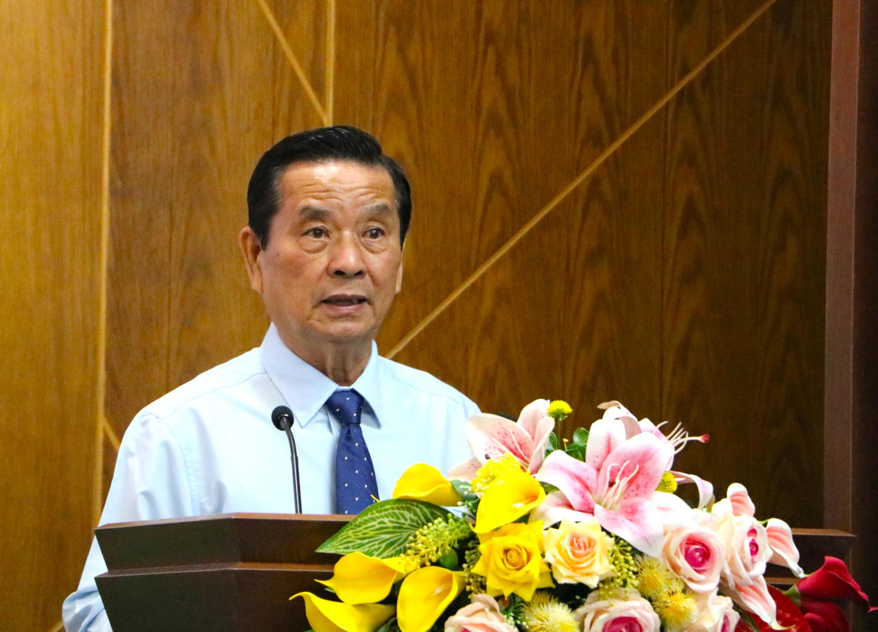 Ông Trần Tuấn Triệu - Chủ tịch HĐQT, Giám đốc Công ty Bảo vệ Tín Nghĩa phát biểu tại chương trình. Ảnh: Duy Trường