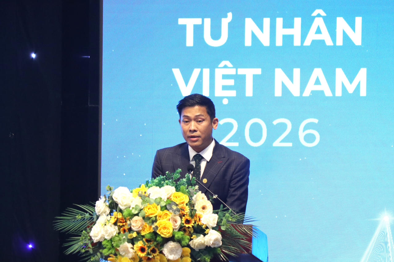 Ông Nguyễn Như Kiên – Phó Chủ tịch Hội Doanh nhân trẻ Việt Nam phát biểu khai mạc