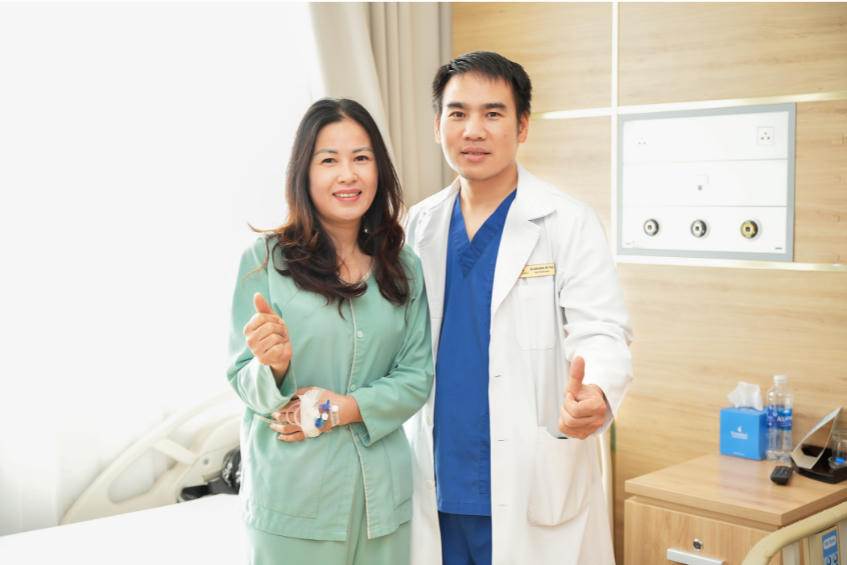 Bệnh nhân hồi phục tốt sau 2 ngày phẫu thuật