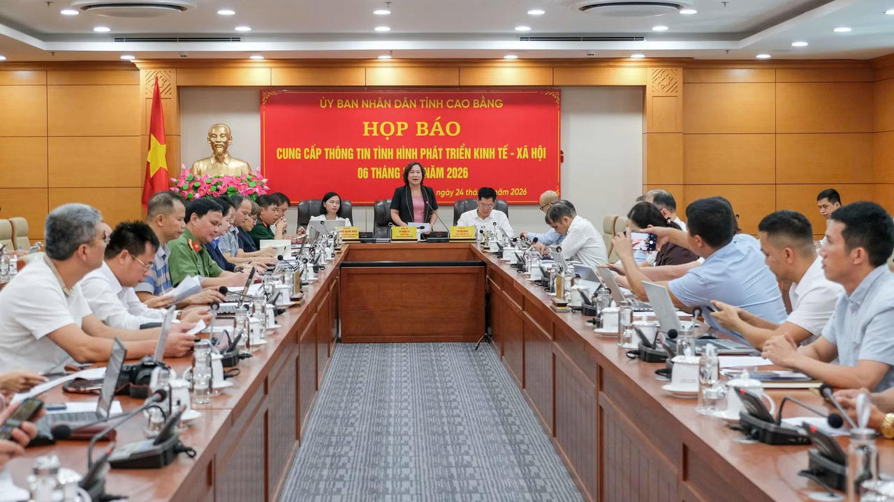 Toàn cảnh buổi họp báo. (Ảnh: PV)
