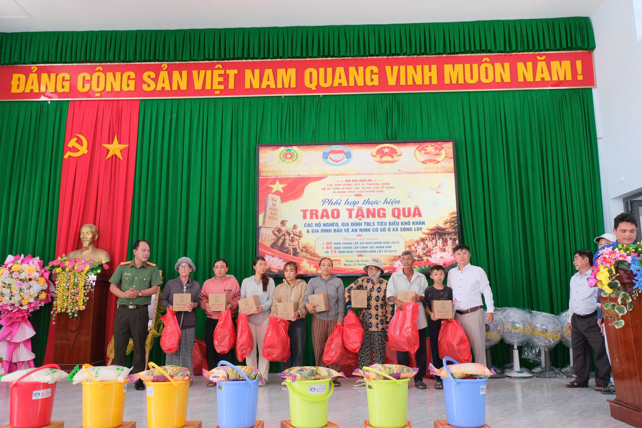Công an tỉnh Lâm Đồng phối hợp Hội từ thiện Hiệp Thông TP HCM tặng quà từ thiện trị giá 120 triệu đồng