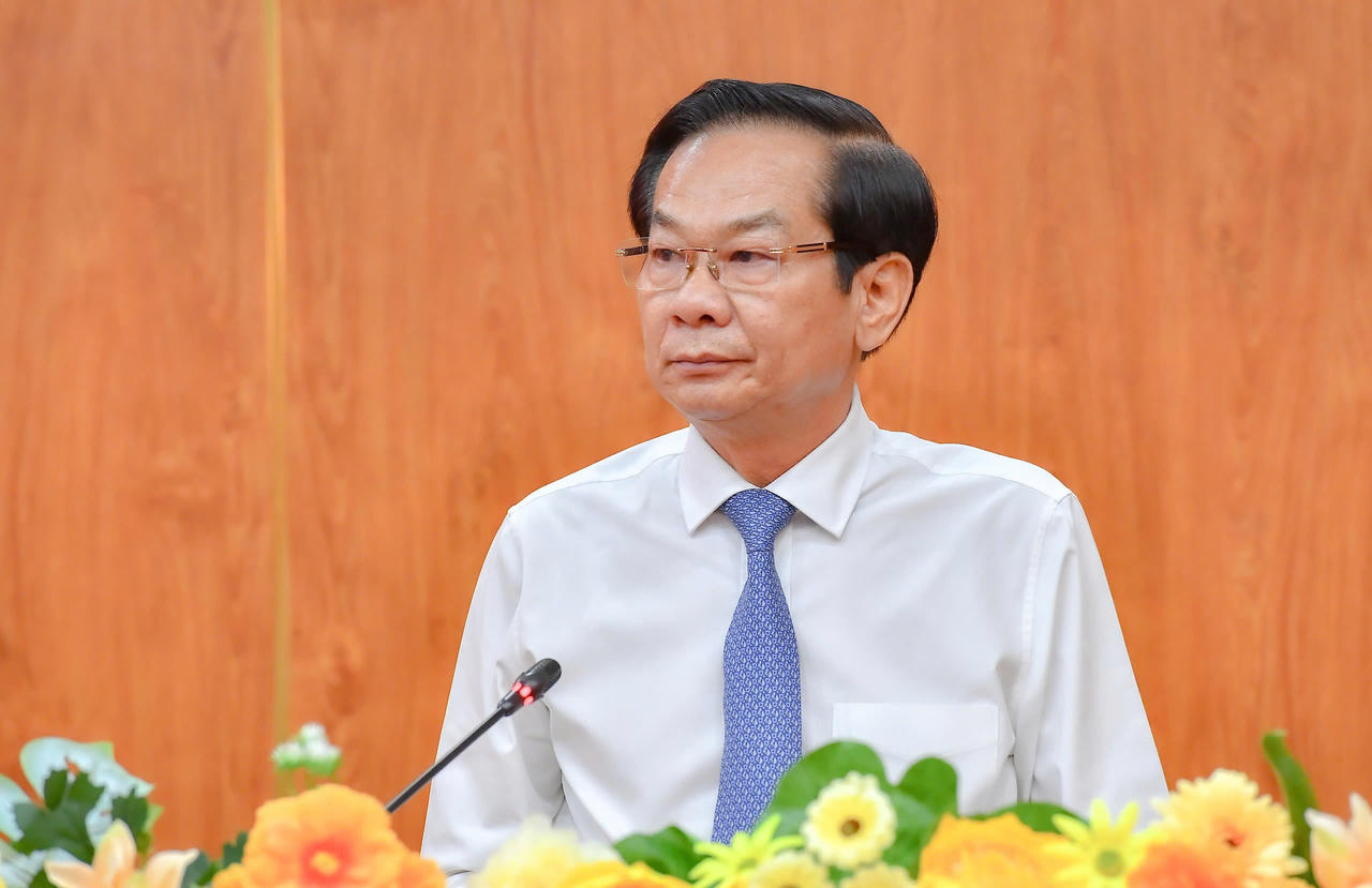 Đồng chí Đỗ Thanh Bình, Tân  Bí thư Thành ủy Cần Thơ phát biểu nhận nhiệm vụ. (Ảnh: HV)