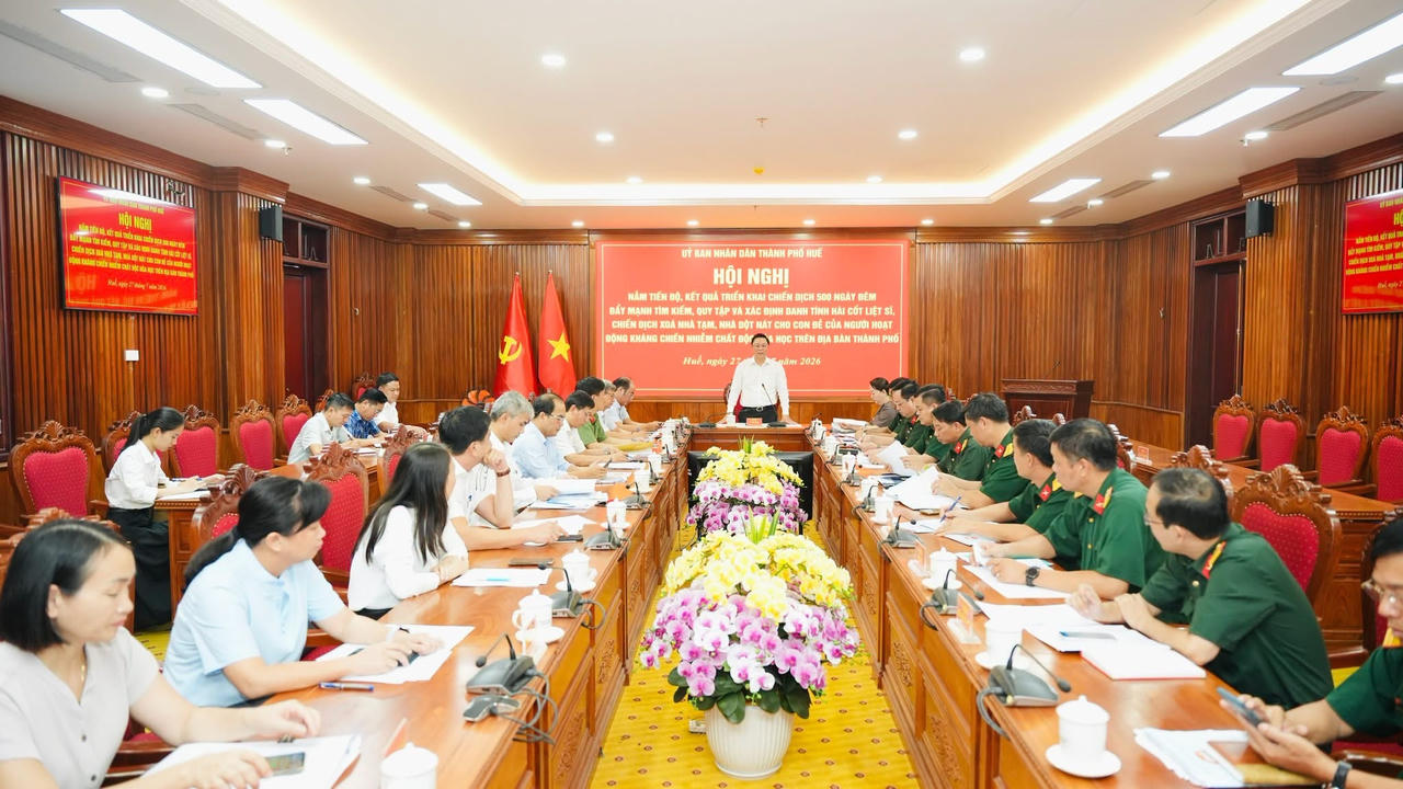 Quang cảnh hội nghị. (Ảnh: UBND TP Huế)