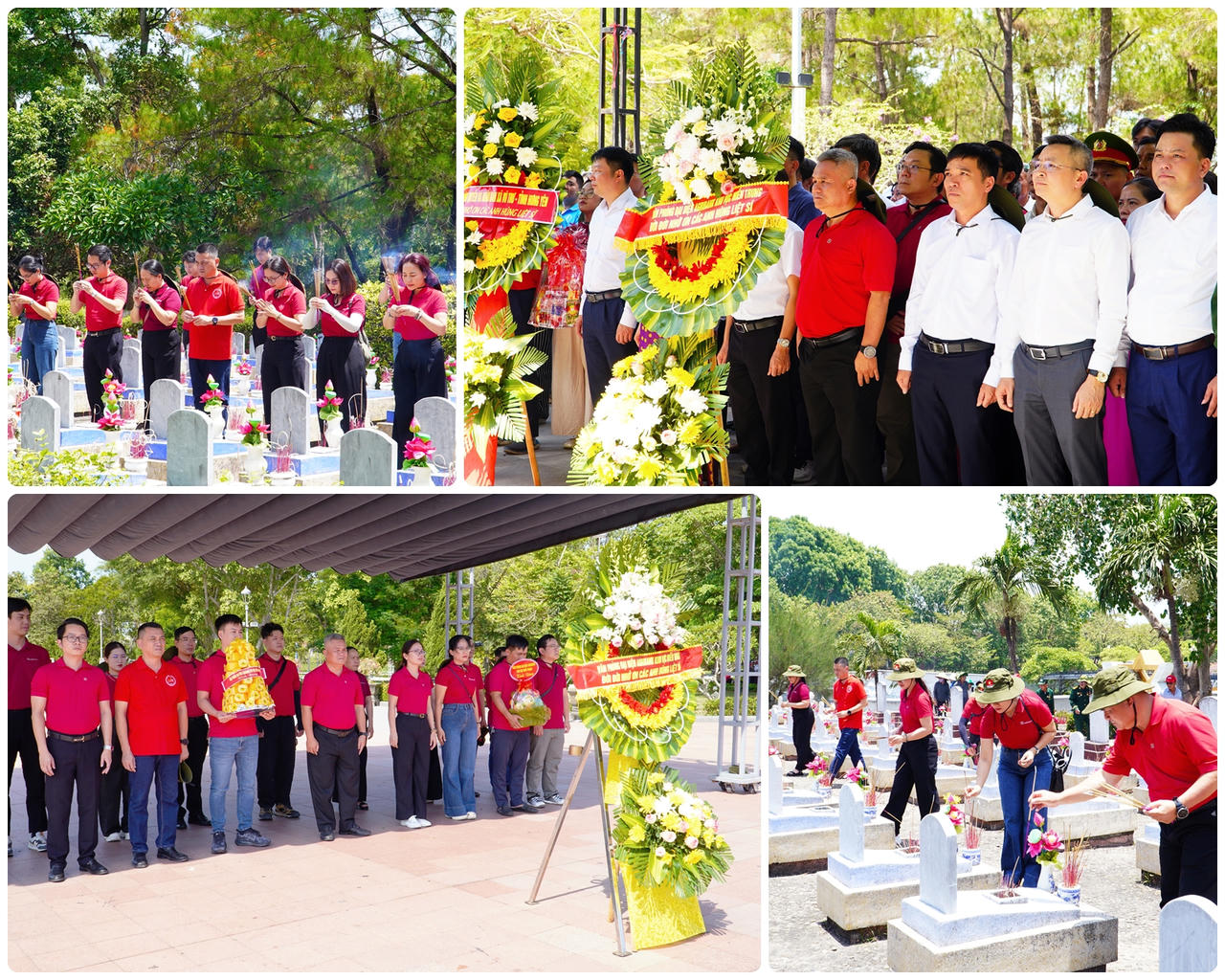Đoàn công tác VPMT thành kính dâng hoa, dâng hương tại Nghĩa trang Liệt sĩ quốc gia Trường Sơn, Nghĩa trang Liệt sĩ quốc gia Đường 9 và Khu di tích quốc gia đặc biệt Thành cổ Quảng Trị.