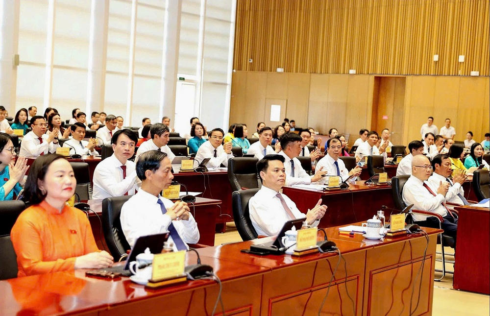 Các đại biểu tham dự Kỳ họp thứ 3 HĐND TP Hải Phòng khóa XVII. (ảnh ĐT)