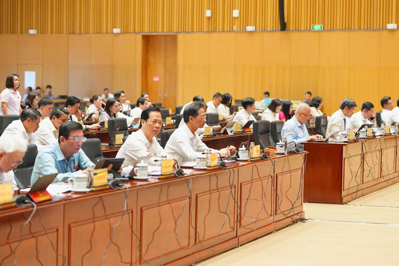 Các đại biểu tham dự kỳ họp (ảnh Đàm Thanh)