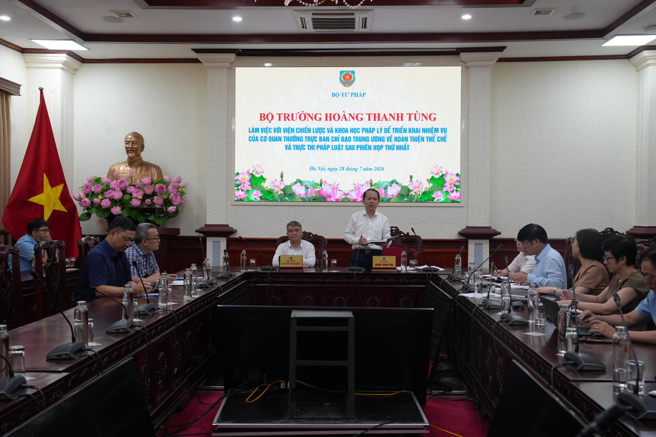 Tập trung triển khai nhiệm vụ Cơ quan thường trực Ban chỉ đạo Trung ương về hoàn thiện thể chế và thực thi pháp luật