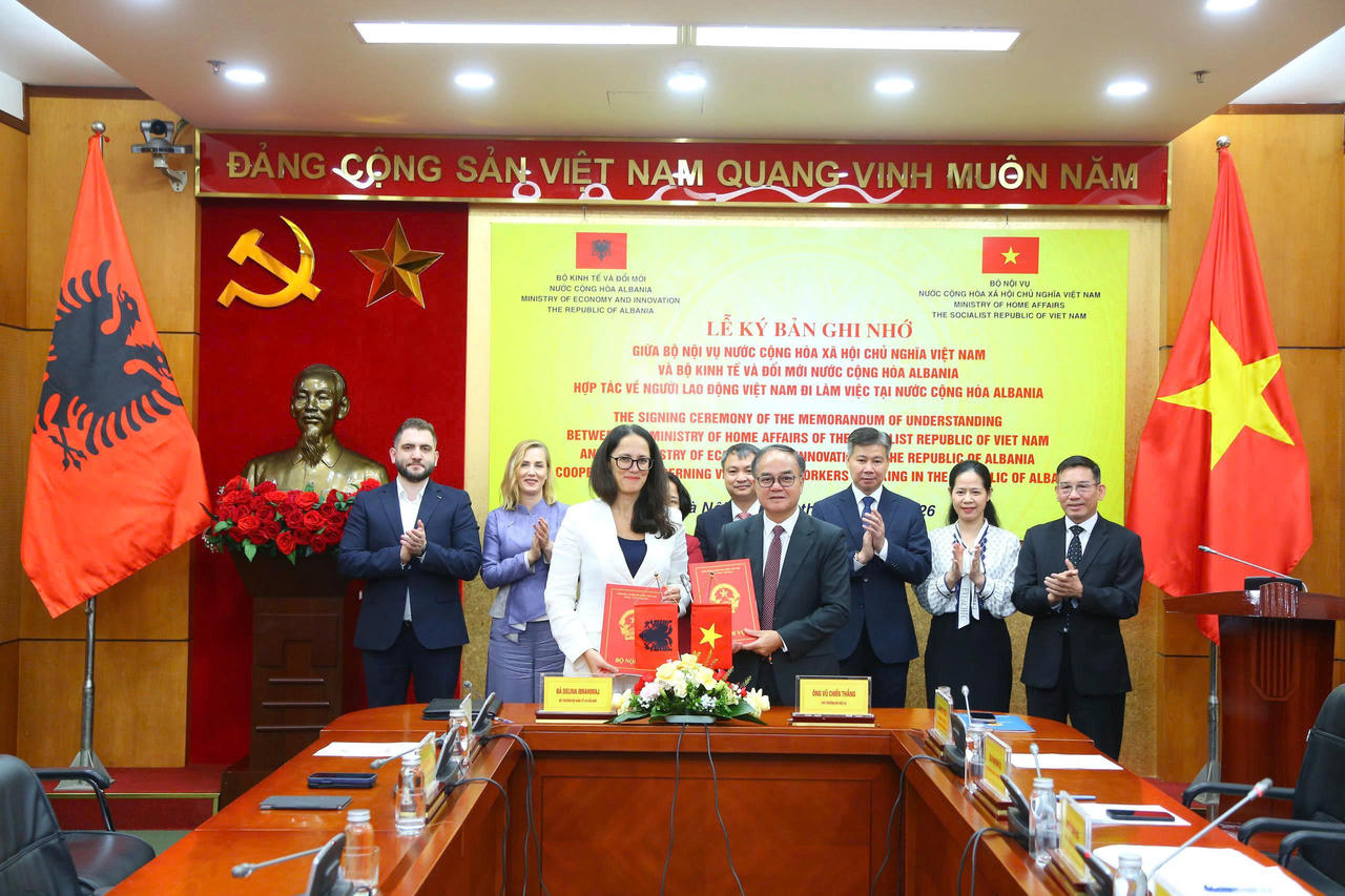 Ký kết hợp tác đưa người lao động Việt Nam đi làm việc tại Albania 
