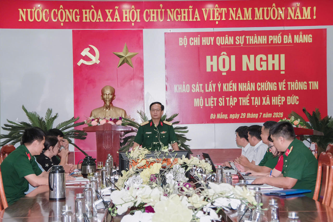 Bộ CHQS thành phố Đà Nẵng khẩn trương xác minh thông tin về 17 hài cốt nghi là liệt sĩ
