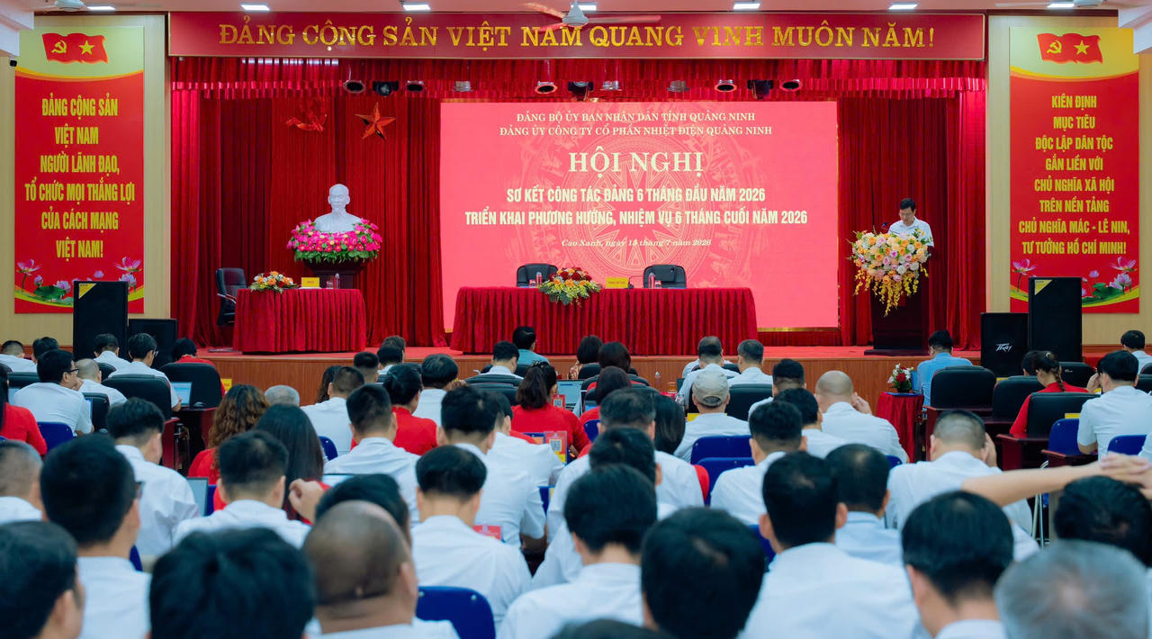 Công ty cổ phần Nhiệt điện Quảng Ninh sơ kết công tác Đảng 6 tháng đầu năm 2026