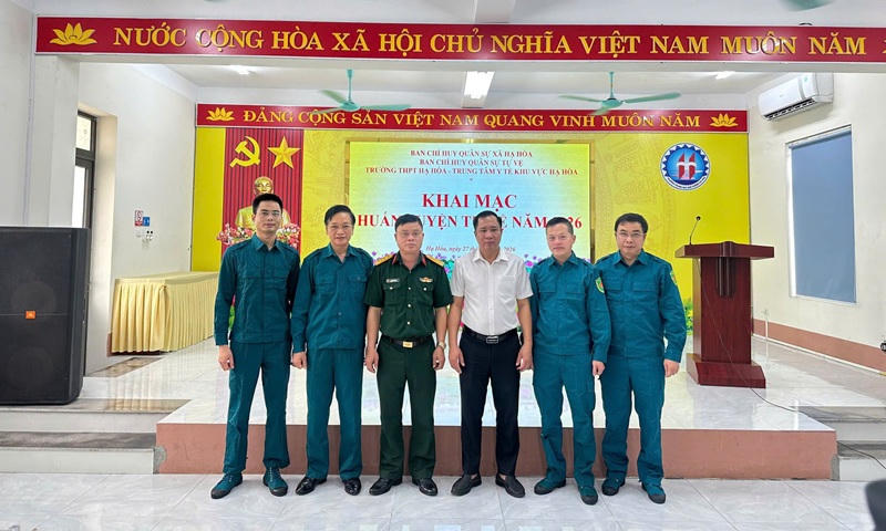 Ban Chỉ huy Quân sự Trung tâm Y tế khu vực Hạ Hòa (Ảnh: TTYT Hạ Hòa)