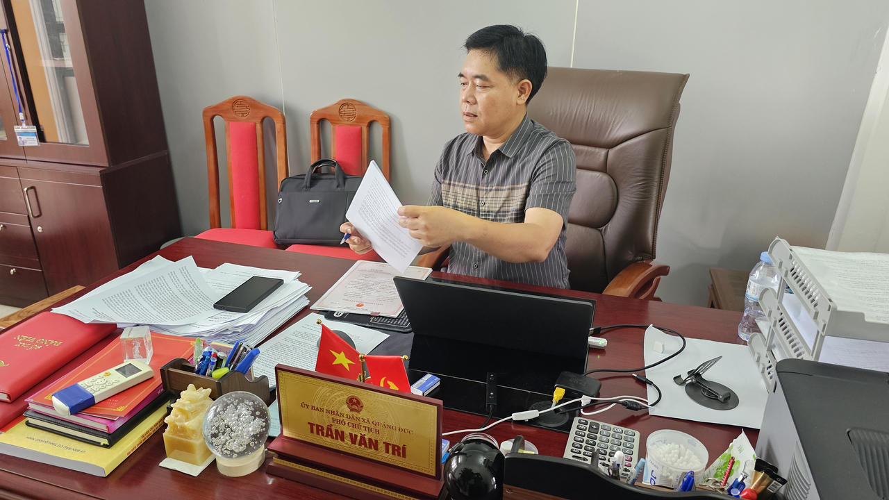 Ông Trần Văn Trí - Phó Chủ tịch UBND xã Quảng Đức (Ảnh: Công Hoan)
