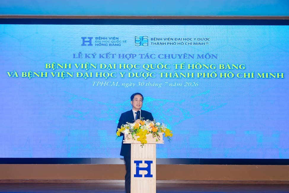 PGS.TS.BS. Nguyễn Hoàng Bắc, Giám đốc Bệnh viện Đại học Y Dược TP Hồ Chí Minh, chia sẻ định hướng hợp tác giữa hai bệnh viện trong phát triển chuyên môn, nghiên cứu khoa học và quản trị bệnh viện.