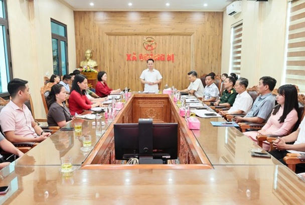 Quang cảnh hội nghị (Ảnh: Trang TTĐT xã Quảng Bị).