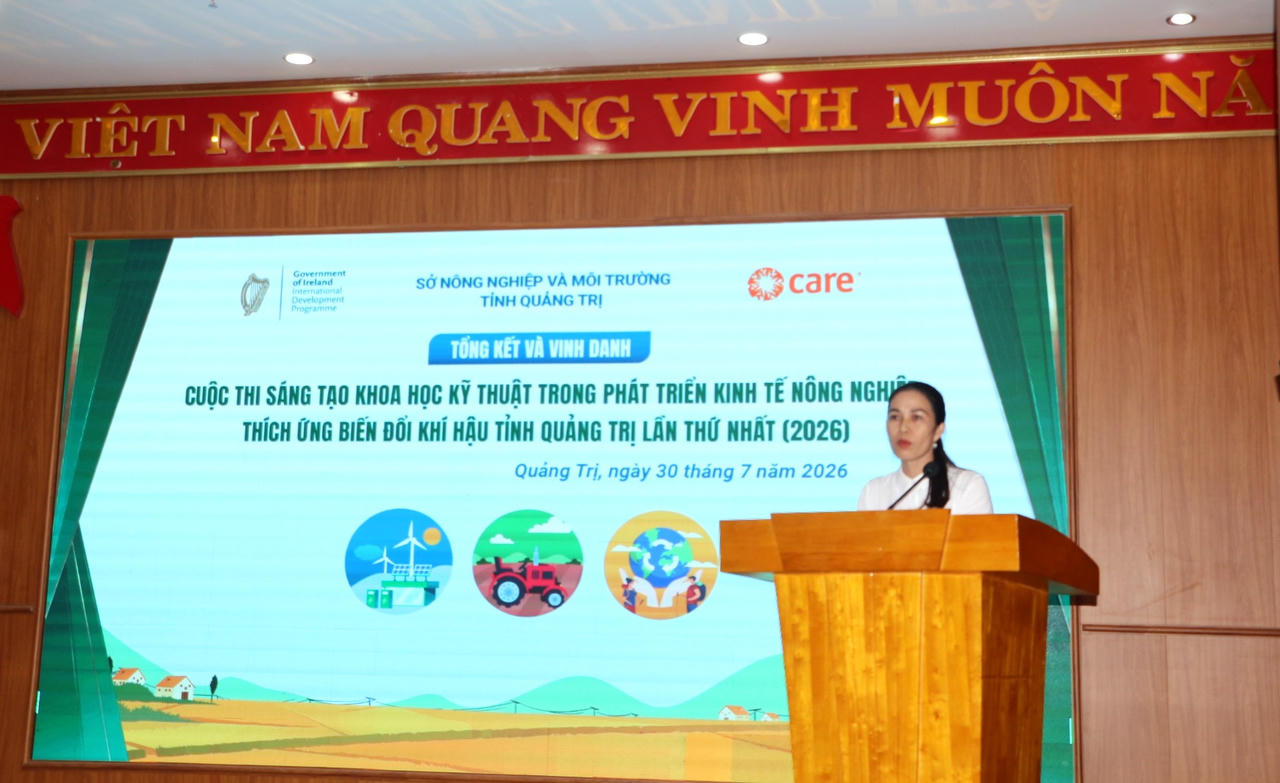 Đại diện Hợp tác xã Lộc Phát phát biểu tại buổi lễ. (Ảnh MP)