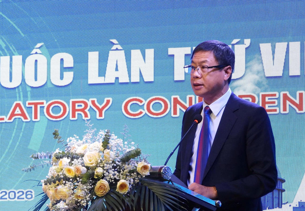 Ông Lê Xuân Định - Thứ trưởng Bộ Khoa học và Công nghệ, phát biểu kết luận hội nghị. (Ảnh: Công Hoan)