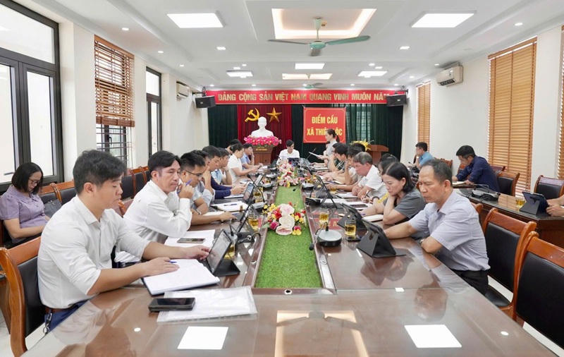 Quang cảnh hội nghị (Ảnh: Trang TTĐT xã Thiên Lộc).