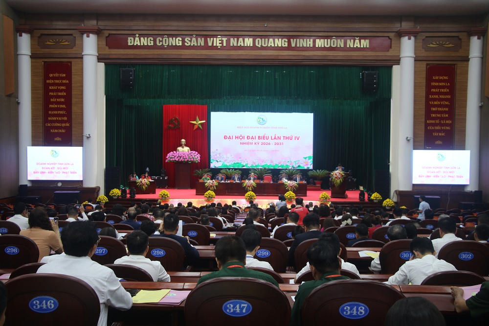 Hiệp hội Doanh nghiệp tỉnh Sơn La tổ chức Đại hội đại biểu lần thứ IV, nhiệm kỳ 2026-2031 với chủ đề: "Doanh nghiệp tỉnh Sơn La đoàn kết - đổi mới - bản lĩnh - kiến tạo - phát triển".