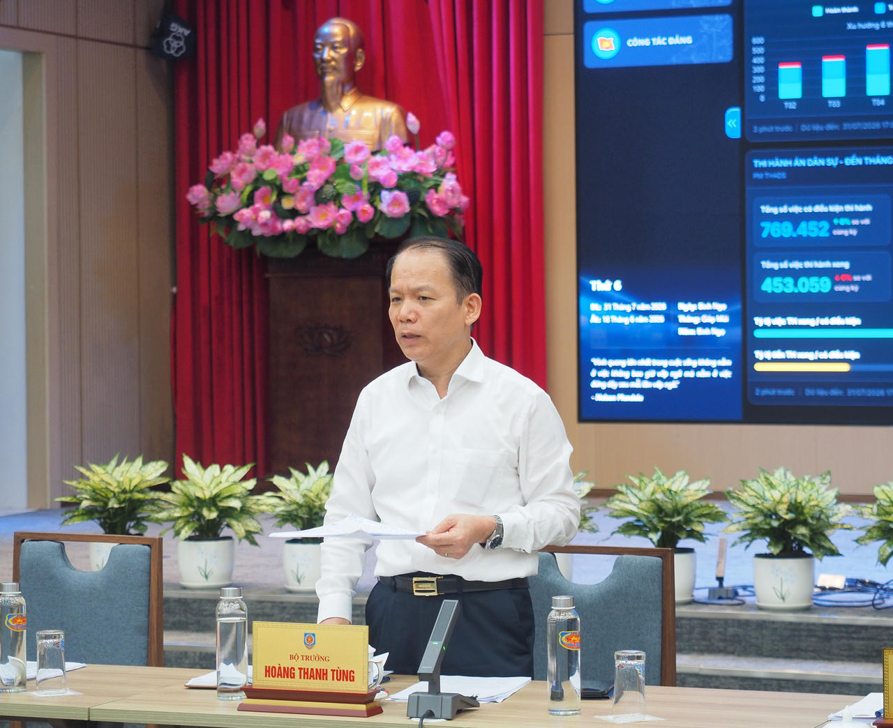 Bộ trưởng Hoàng Thanh Tùng kết luận buổi làm việc.