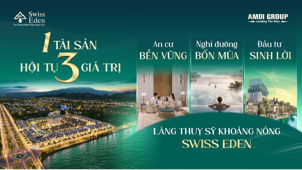 Làng Thụy Sỹ khoáng nóng Swiss Eden thắng lớn tại Dot Property Vietnam Awards 2026