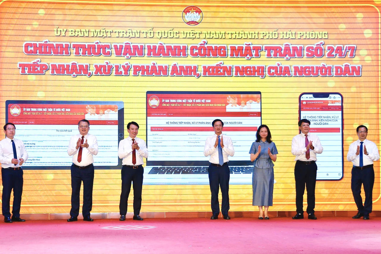 Hải Phòng khai trương Cổng Mặt trận số 24/7, tăng cường kết nối giữa Nhân dân với chính quyền trên môi trường số