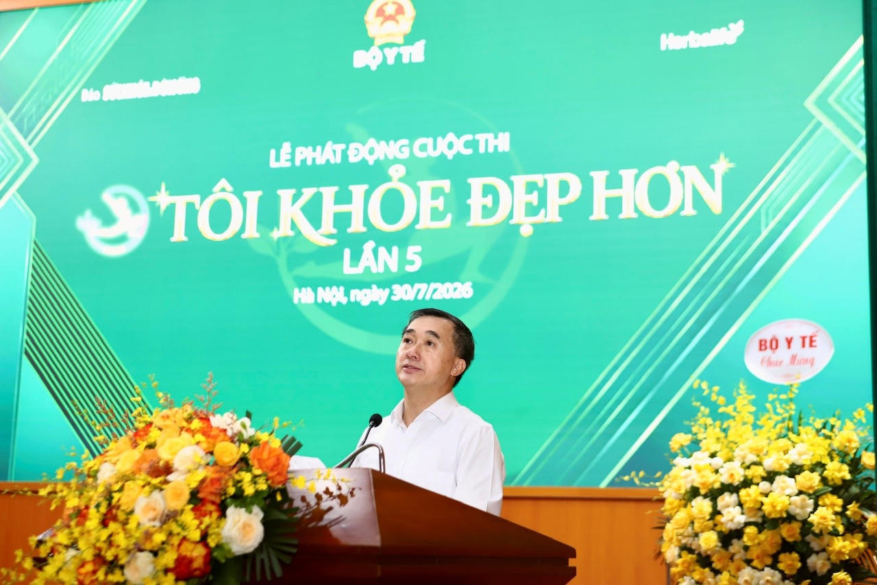 GS.TS Trần Văn Thuấn, Thứ trưởng Bộ Y tế, Chủ tịch Hội đồng Y khoa Quốc gia, Trưởng Ban Chỉ đạo cuộc thi phát biểu.