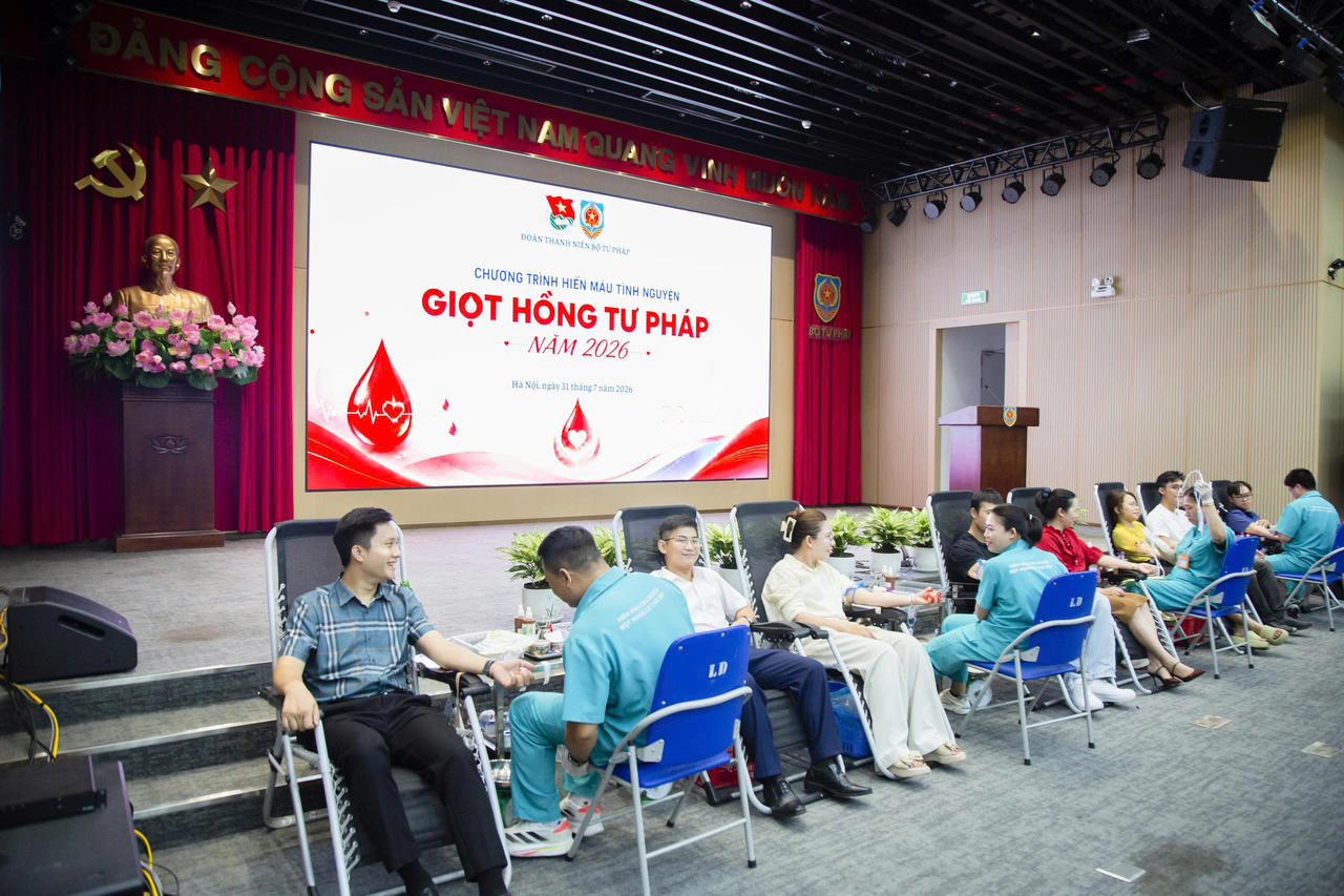 Chương trình “Giọt hồng Tư pháp” năm 2026: Lan tỏa tinh thần nhân ái, sẻ chia vì cộng đồng
