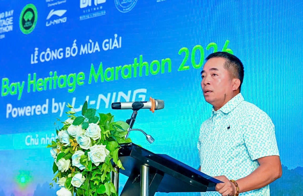Ông Nguyễn Thanh Tùng - Phó Giám đốc Sở Văn hoá Thể thao và Du lịch tỉnh Quảng Ninh phát biểu tại lễ công bố. (Ảnh: Đức Dương)