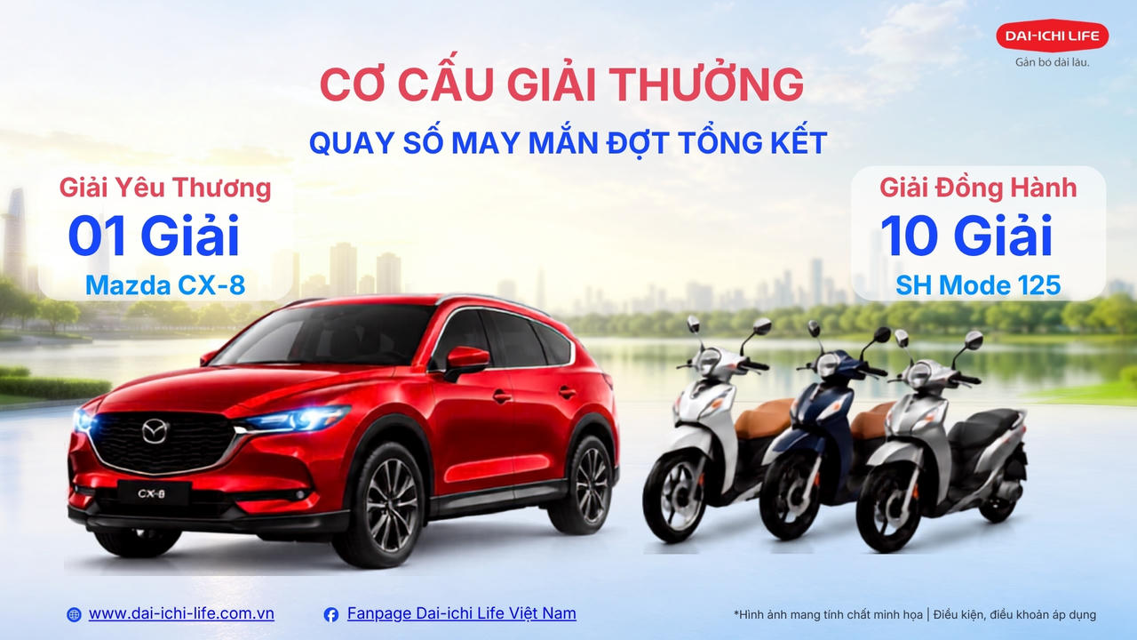 Dai-ichi Life Việt Nam triển khai chương trình khuyến mại “20 năm đồng hành bảo vệ triệu yêu thương”