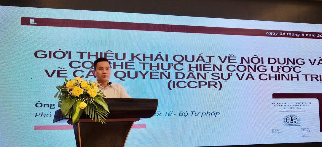 Ông Đào Quý Lộc, Phó Vụ trưởng Vụ Hợp tác quốc tế, Bộ Tư pháp