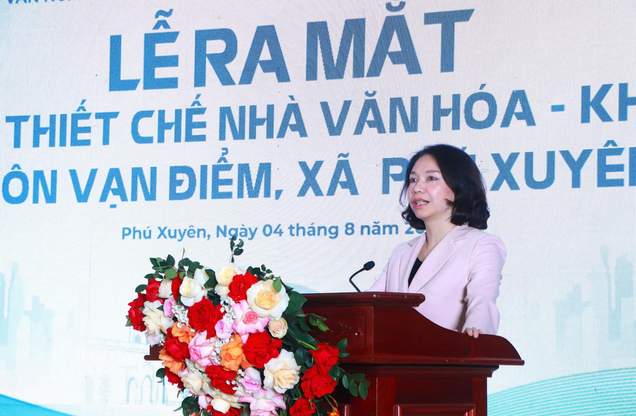 Phó Chủ tịch UBND TP Hà Nội Vũ Thu Hà phát biểu chỉ đạo tại Lễ ra mắt.