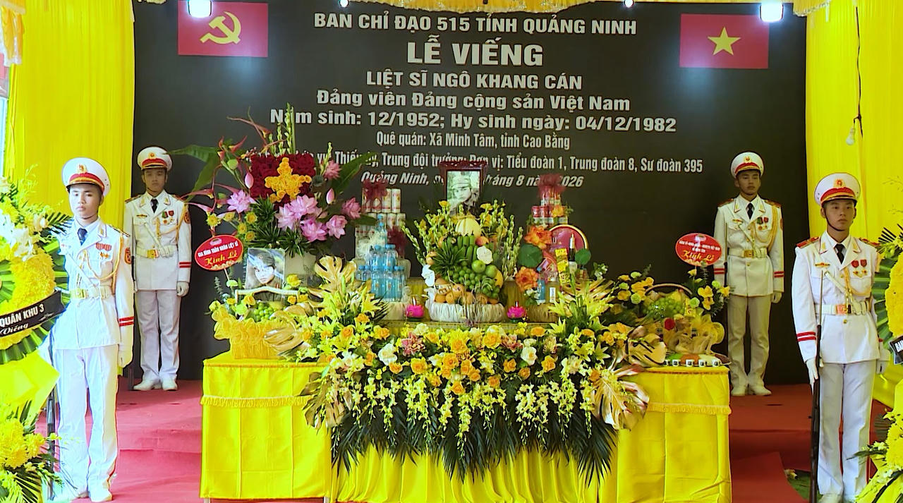 Cất bốc, di chuyển hài cốt liệt sĩ Ngô Khang Cán từ Quảng Ninh về Cao Bằng