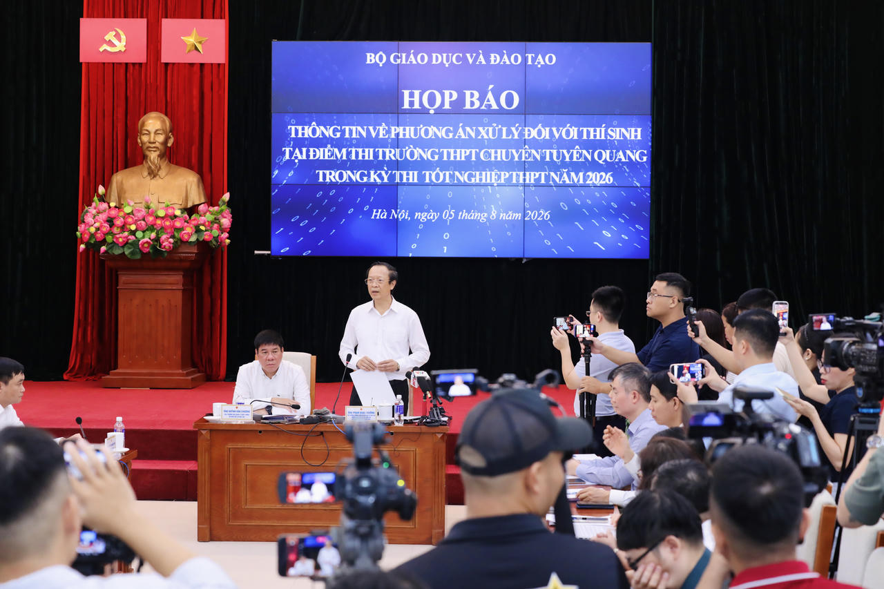 Quang cảnh họp báo. (Ảnh: PV)