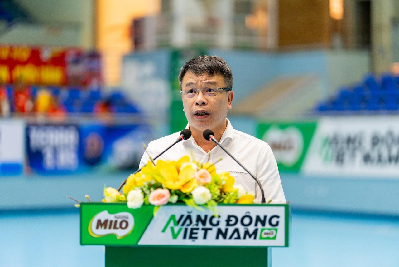 Ông Nguyễn Phan Khuê, Tổng Biên tập Báo Thiếu niên Tiền phong và Nhi đồng, Trưởng Ban tổ chức giải phát biểu tại sự kiện. (Ảnh: Nestlé)