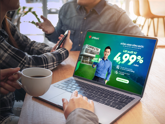Đồng hành vững bước cho phép trả phê duyệt khoản vay chỉ trong 1 phút (Ảnh: VPBank)