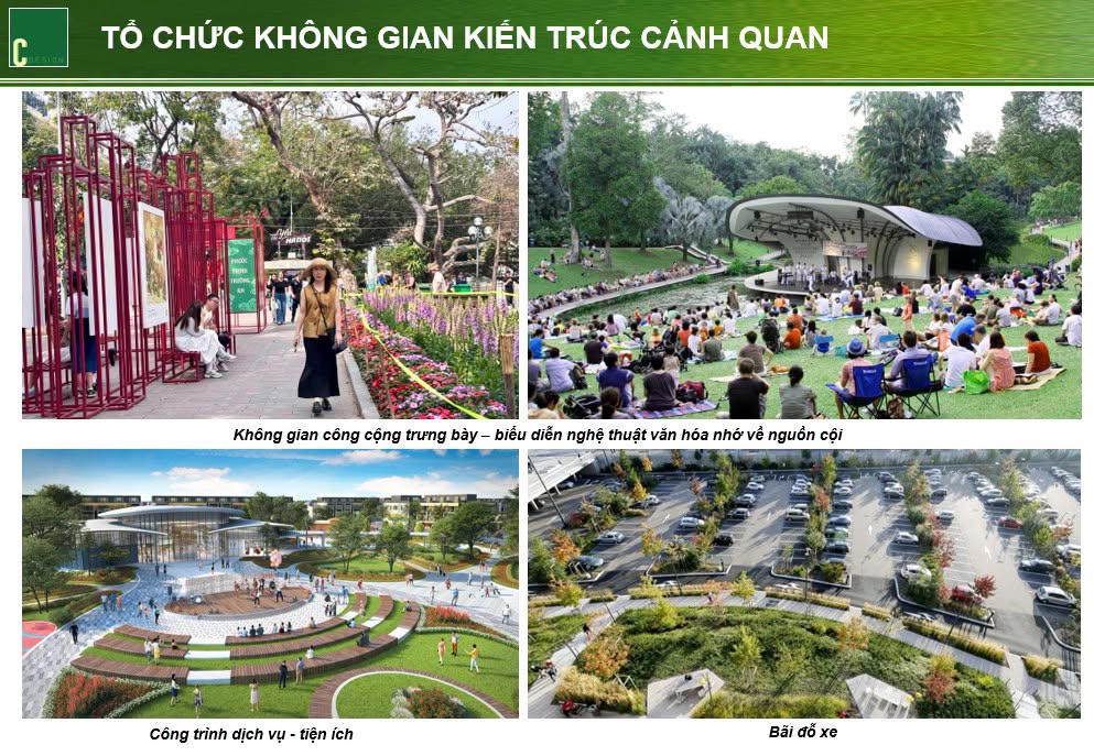 Tổ chức không gian kiến trúc cảnh quan (Ảnh: TTDVTH xã Thiên Lộc).