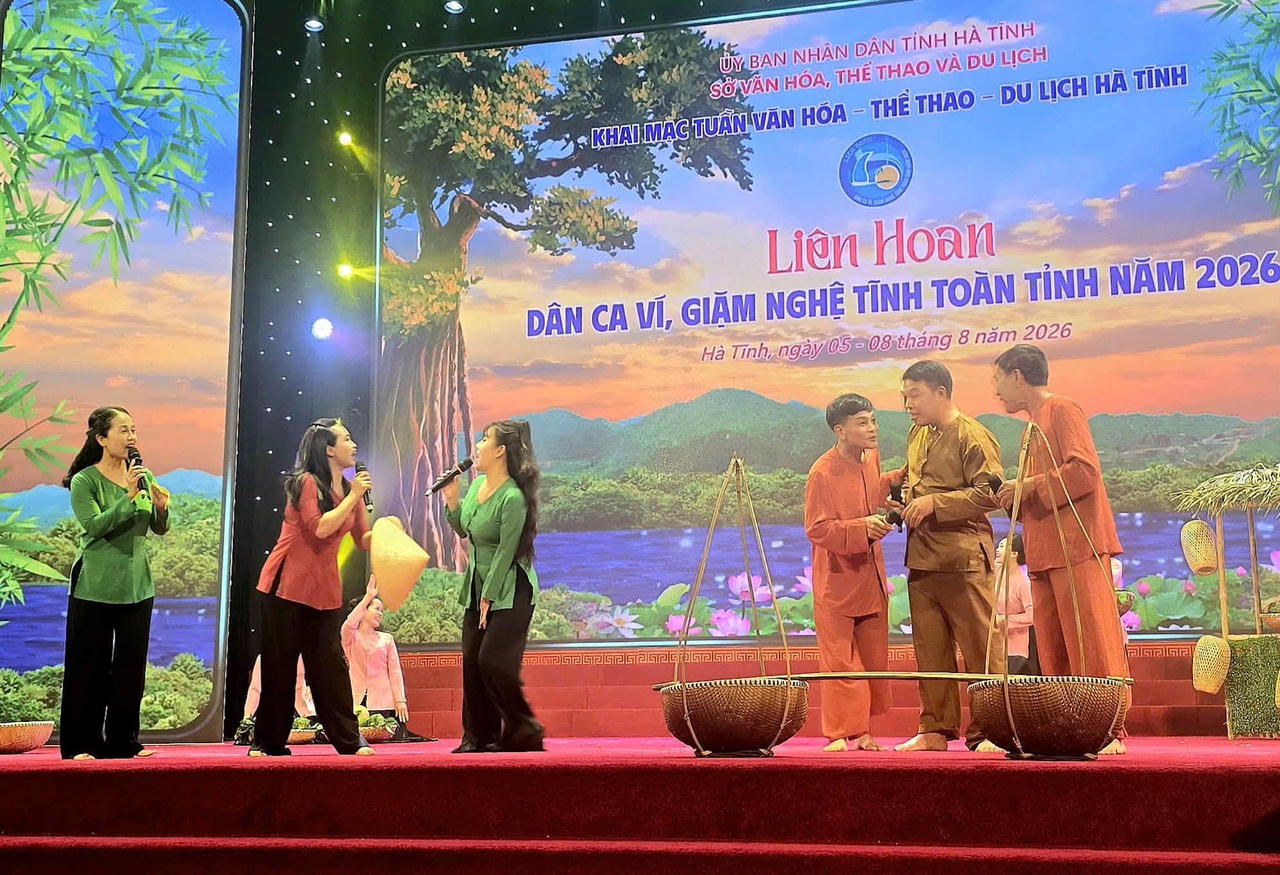 Hà Tĩnh: Khai mạc Liên hoan Dân ca Ví, Giặm Nghệ Tĩnh&nbsp;