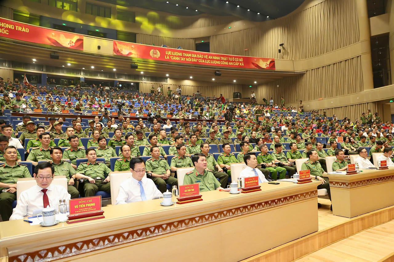 Các đại biểu dự Chung kết Hội thi lực lượng bảo vệ an ninh, trật tự ở cơ sở giỏi toàn quốc lần thứ nhất, năm 2026 tại Hải Phòng.(Ảnh: Đàm Thanh)