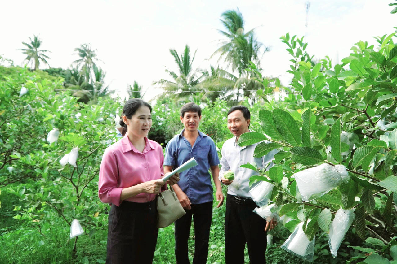 Tại  xã Mỹ Hòa Hưng ngày càng có nhiều hộ dân mạnh dạn đầu tư mô hình du lịch trải nghiệm gắn với sản xuất nông nghiệp. Ảnh: Khánh Thùy