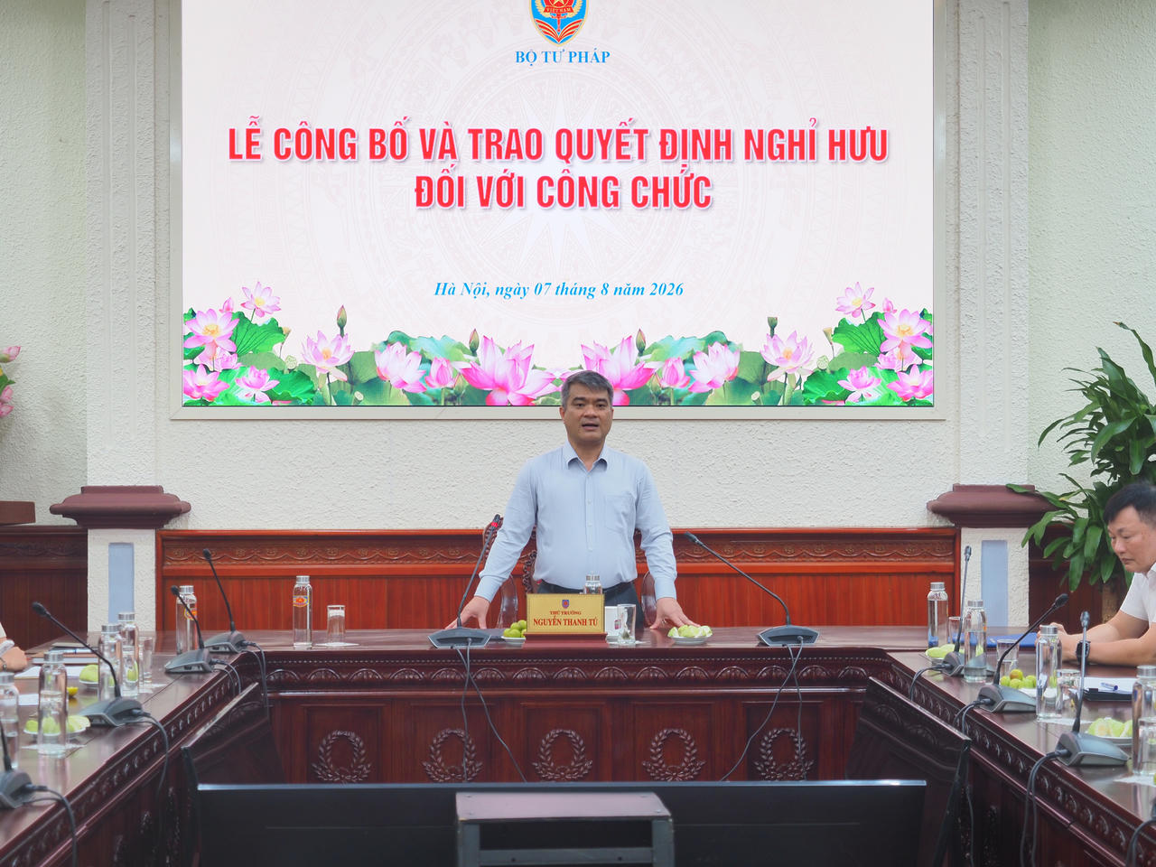 Thứ trưởng Nguyễn Thanh Tú phát biểu tại buổi lễ.