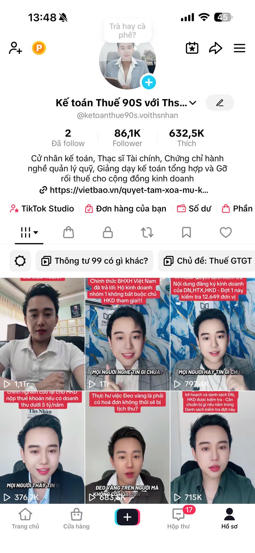 Thạc sĩ Trần Thanh Nhàn lan tỏa miễn phí kiến thức luật thuế qua livestream 