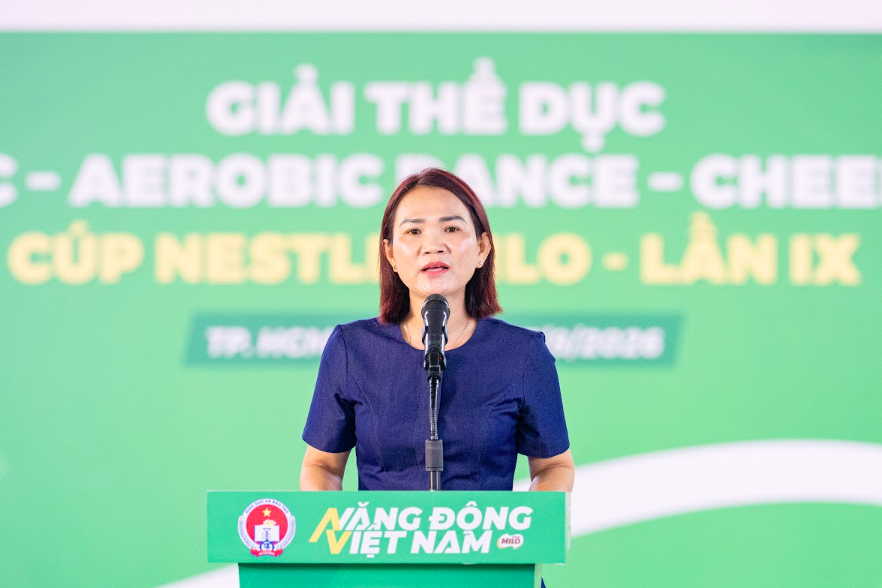 Bà Huỳnh Lê Như Trang, Phó Giám đốc Sở Giáo dục và Đào tạo TP.HCM phát biểu tại sự kiện. Ảnh: Nestlé