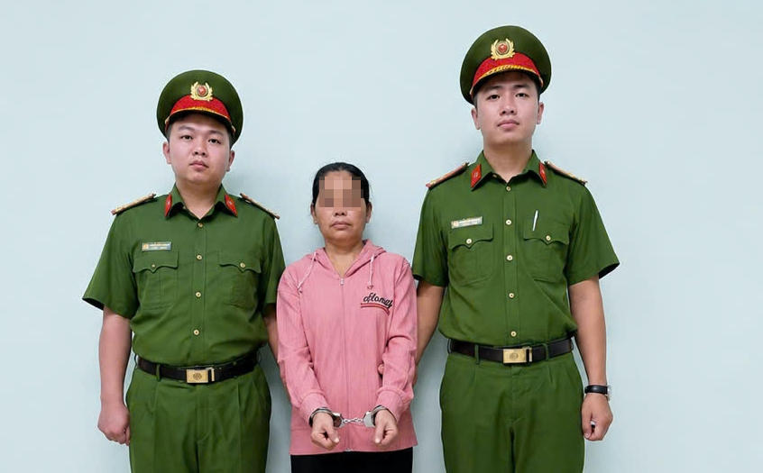 Bảo mẫu Triệu Thị Tâm bị cơ quan công an bắt khẩn cấp. Ảnh: Công an cung cấp