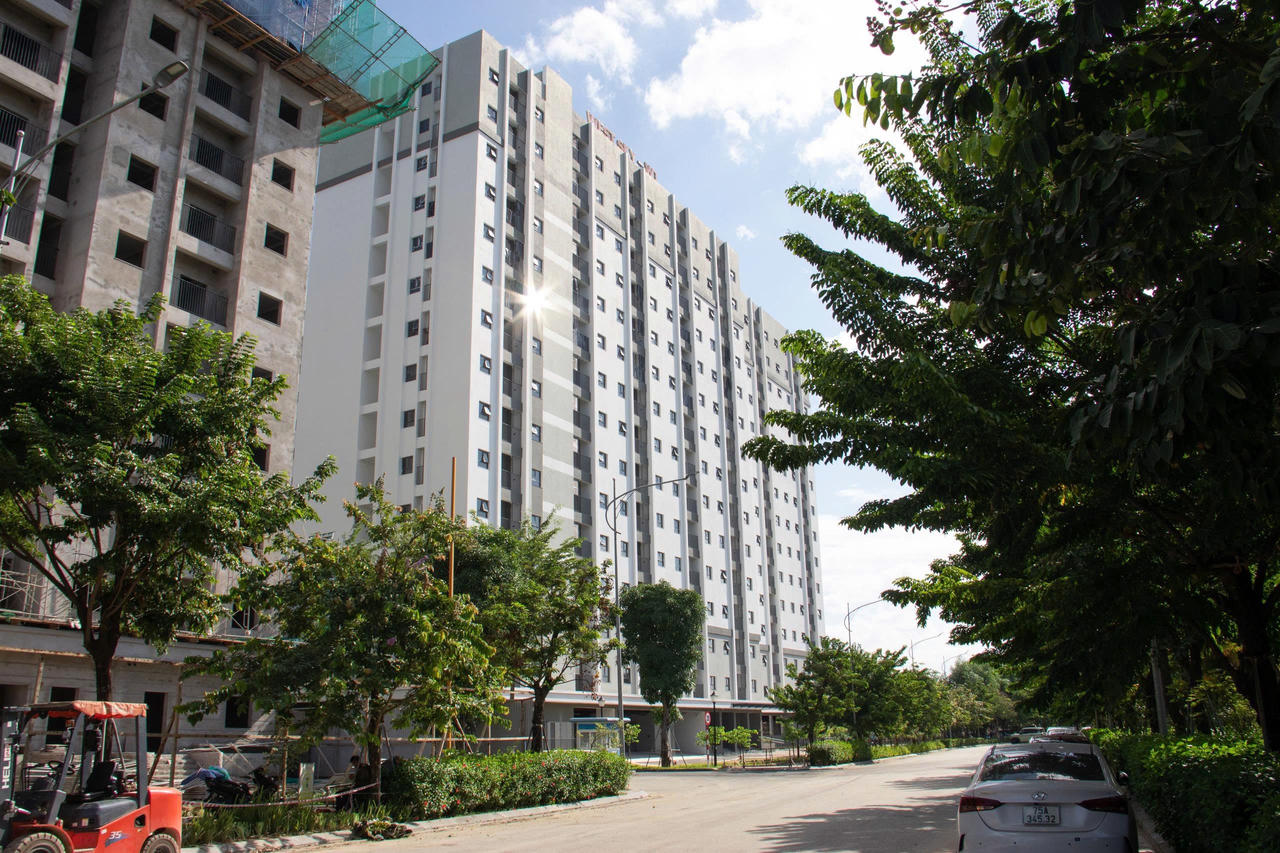 Tòa W1 – West sky tại khu đô thị Ecogarden, phường Vỹ Dạ, TP Huế. (Ảnh: T.Nhung)