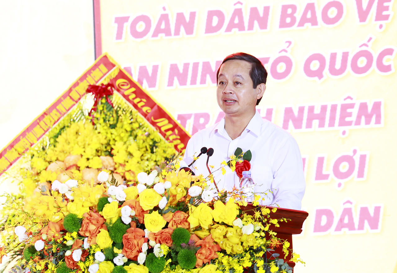 Ông Phạm Hoàng Sơn, Chủ tịch UBND tỉnh Bắc Ninh phát biểu tại Ngày hội( Ảnh CTTĐT Bắc Ninh)