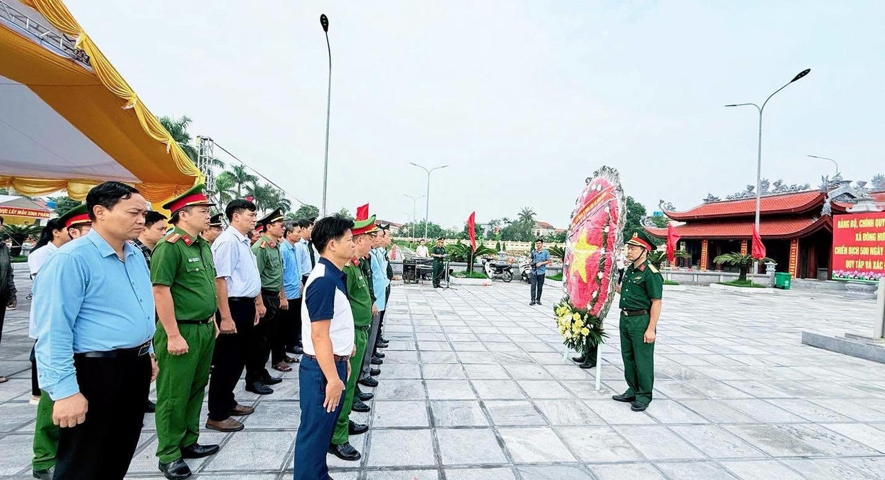 Lấy mẫu ADN, xác định danh tính hài cốt liệt sĩ còn thiếu thông tin tại nghĩa trang liệt sĩ Đông Hưng