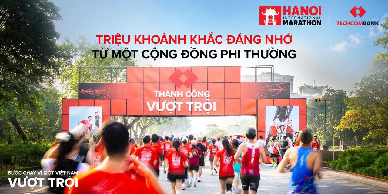 Dự kiến 14.000 vận động viên trong nước và quốc tế&nbsp; sẽ sải bước trên cung đường di sản Hà Nội tại Giải Marathon Quốc tế Hà Nội Techcombank mùa thứ 5. Ảnh Techcombank