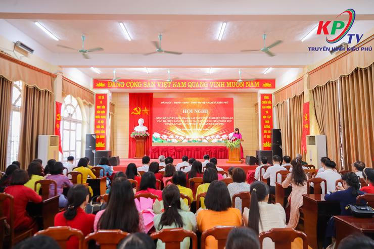 Kiều Phú tổ chức Hội nghị công bố quyết định thành lập các cơ sở giáo dục công lập sau sắp xếp - Ảnh 1.